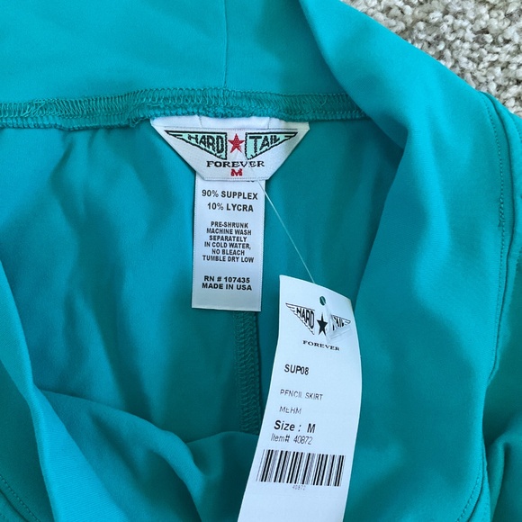 Hard tail Forever mermaid aqua midi pencil skirt size M NWT - Picture 2 of 6